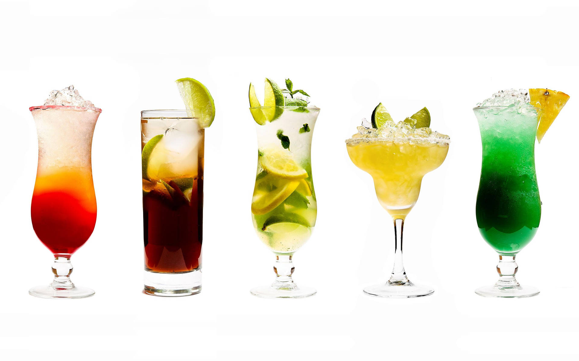 Fruit Drinks With Garnishes Background