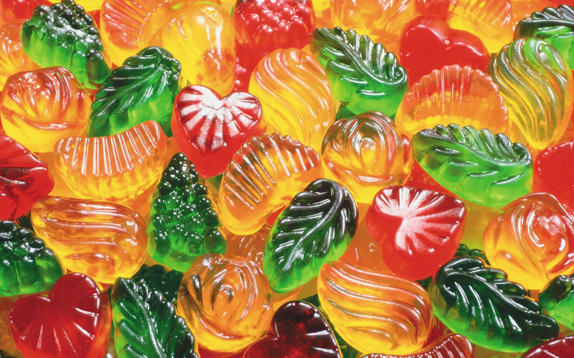 Fruit Jelly Candies Background