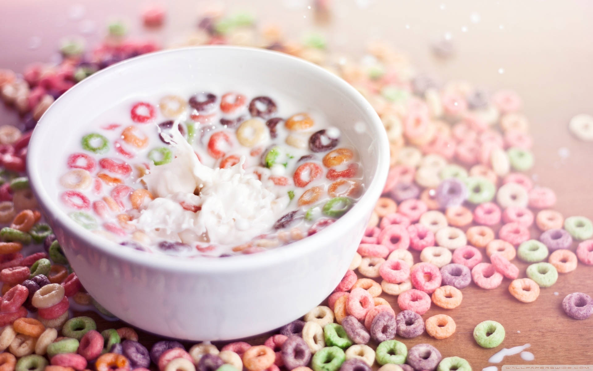 Fruit Loops In White Bowl