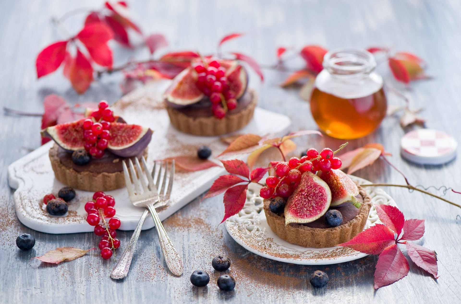 Fruity Tart Desserts Background