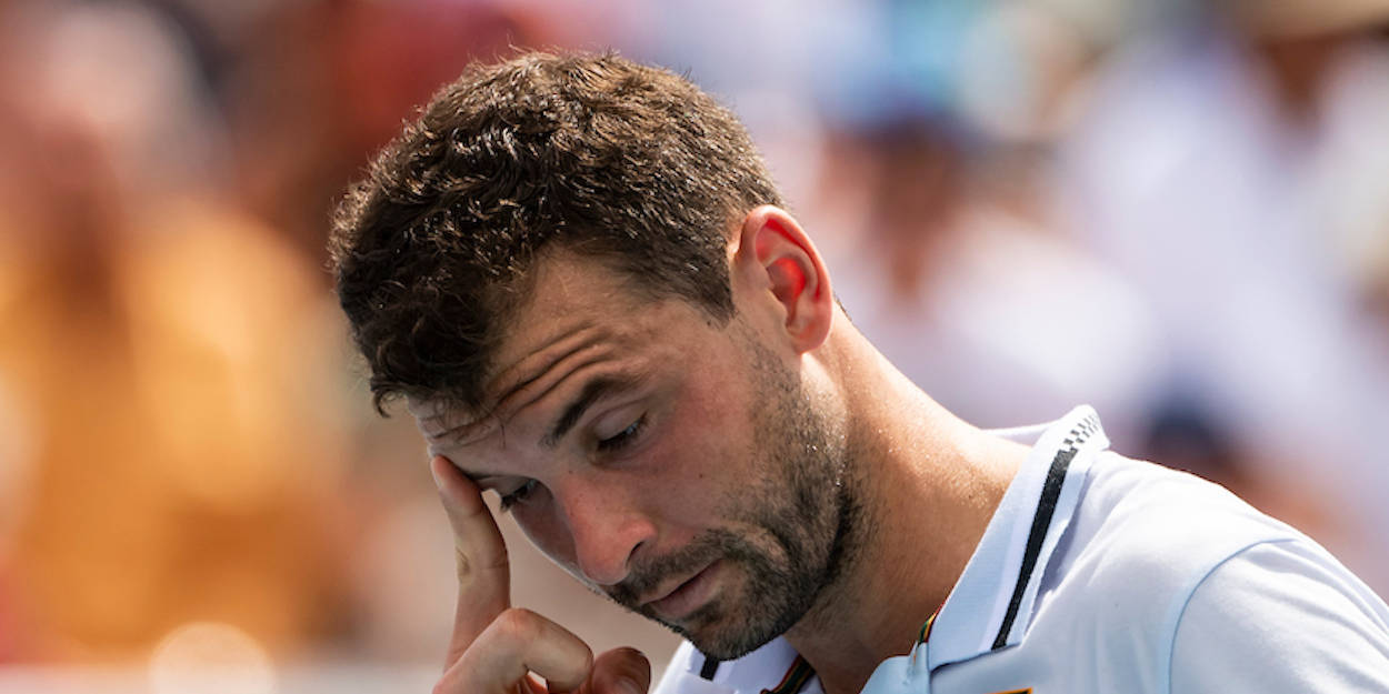 Frustrated Grigor Dimitrov Background