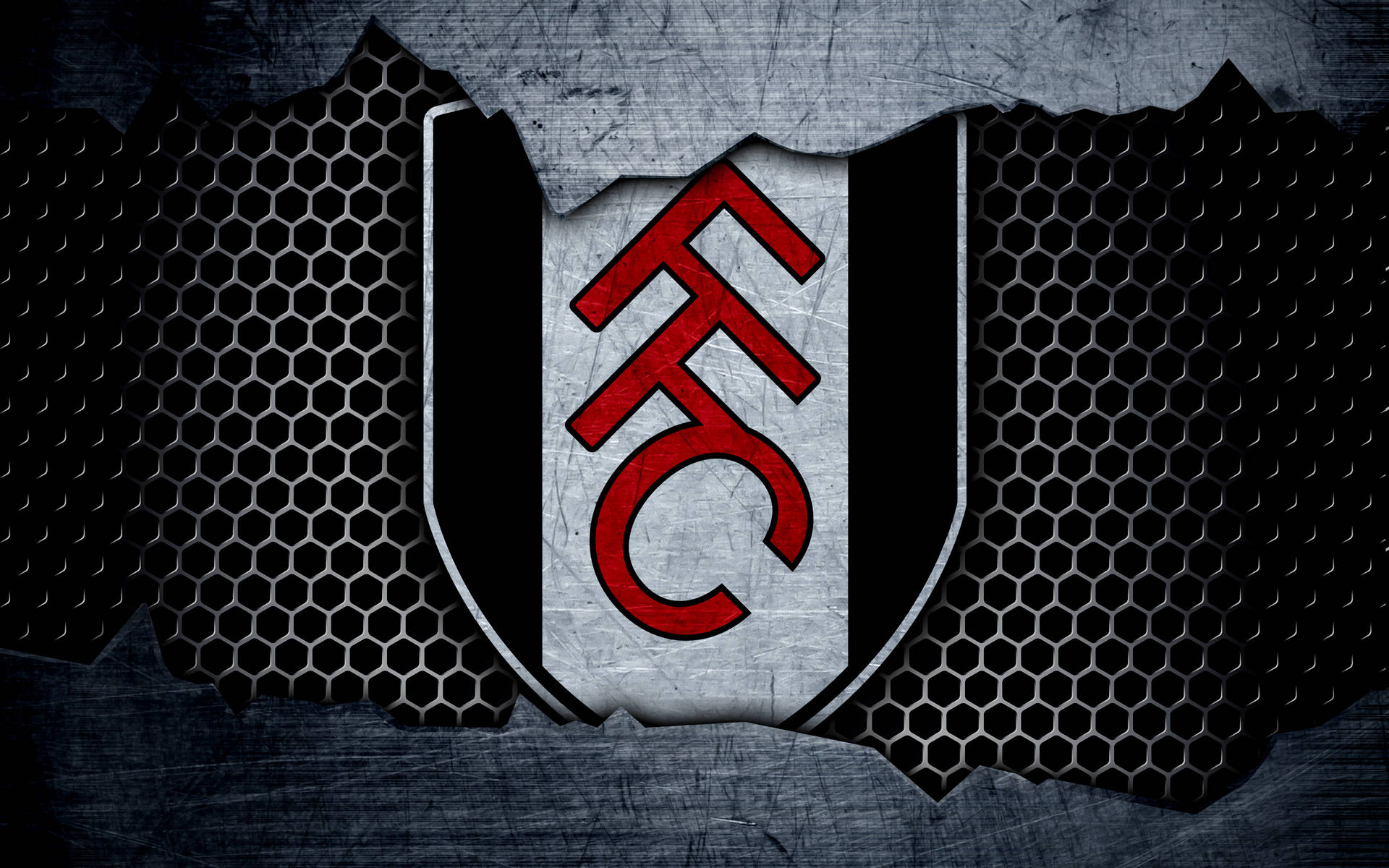 Fulham Fc Black Honeycomb Aesthetic Background