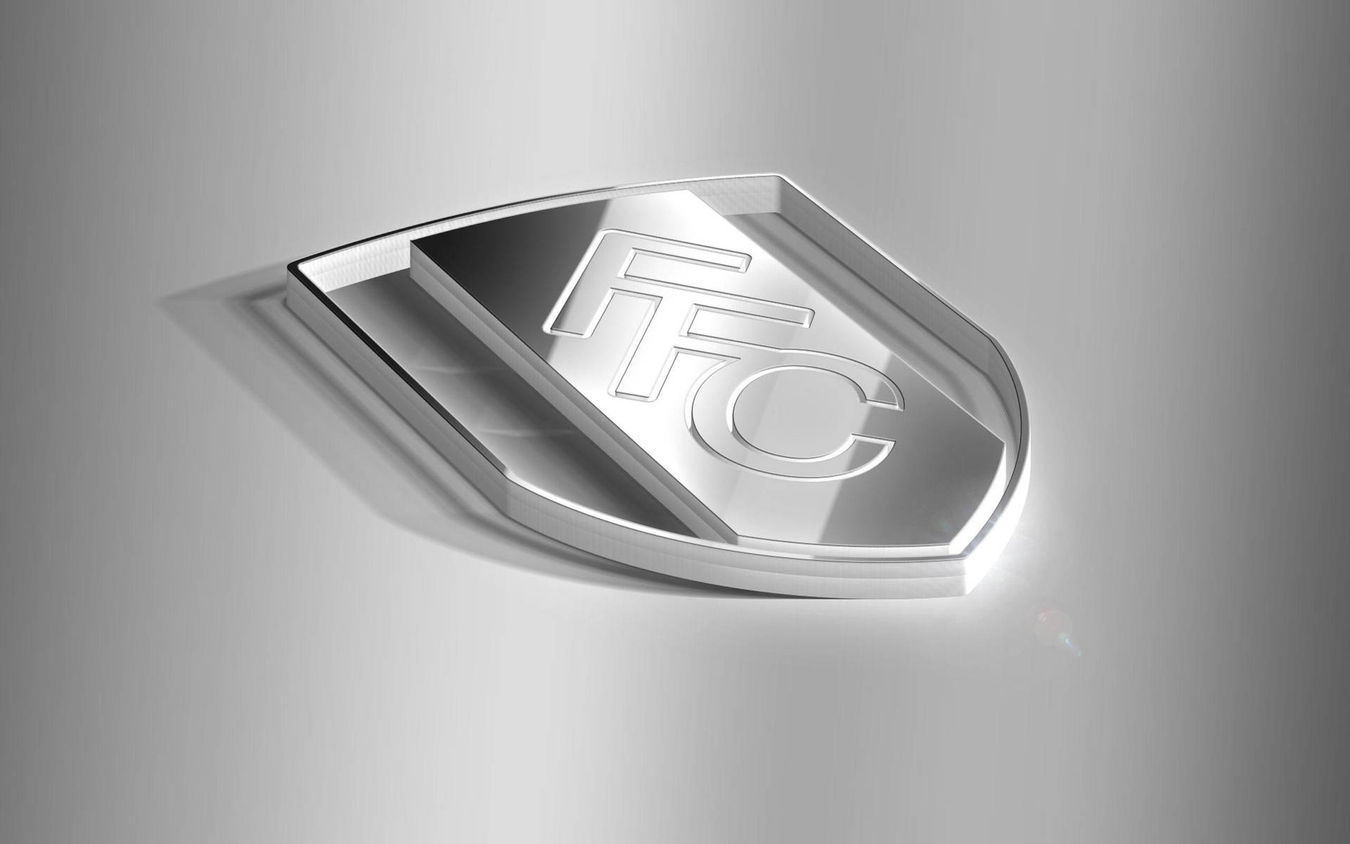 Fulham Fc Silver 3d Crest Background