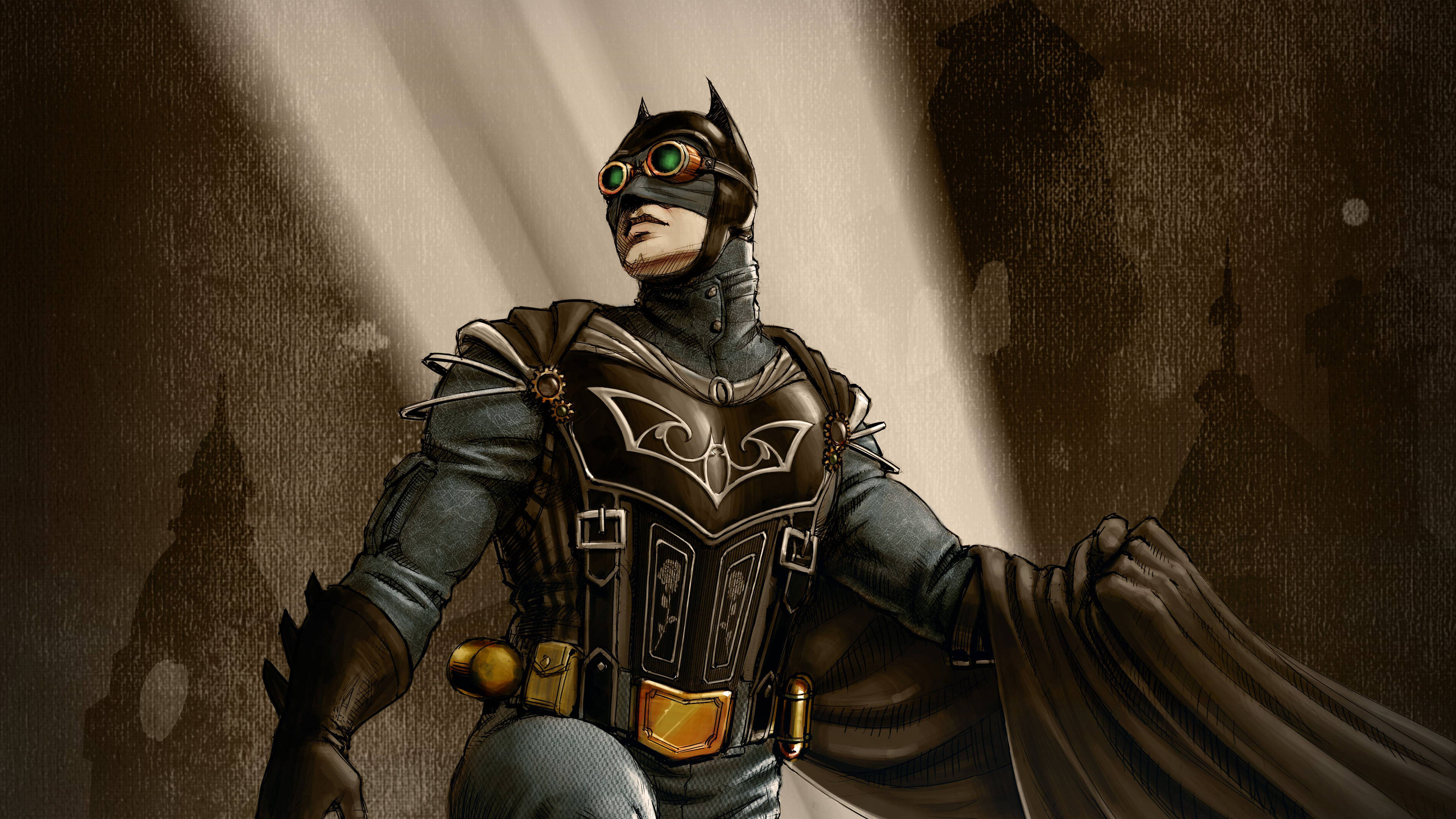 Full 4k Steampunk Batman Background