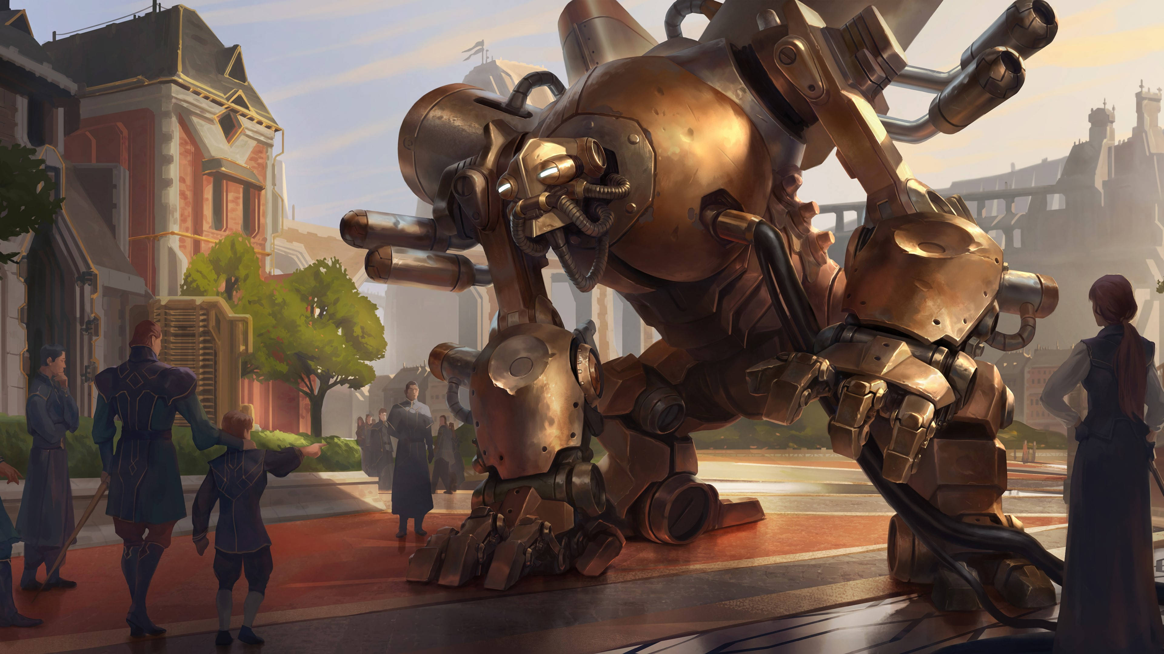 Full 4k Steampunk Giant Robot