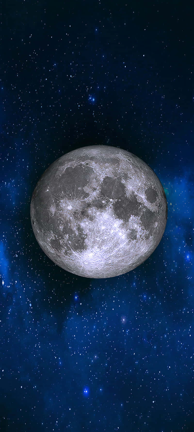 Full And Shiny Moon And Stars Iphone Background