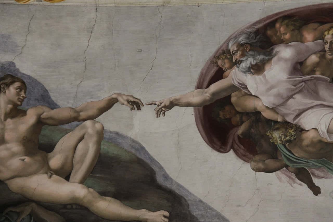 Full Creation Of Adam 4k Painting