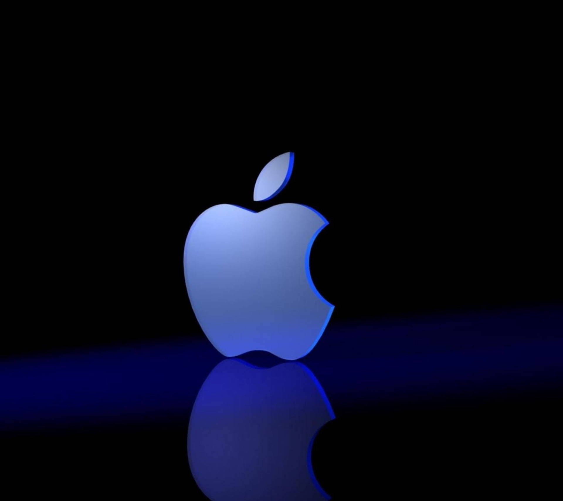 Full Hd 3d Blue Apple Background