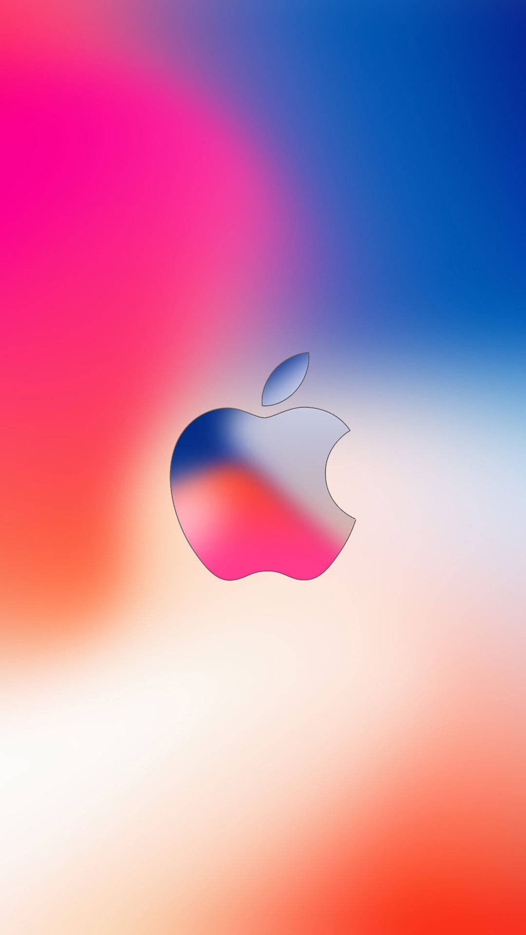 Full Hd Apple In Gradient Blur Background