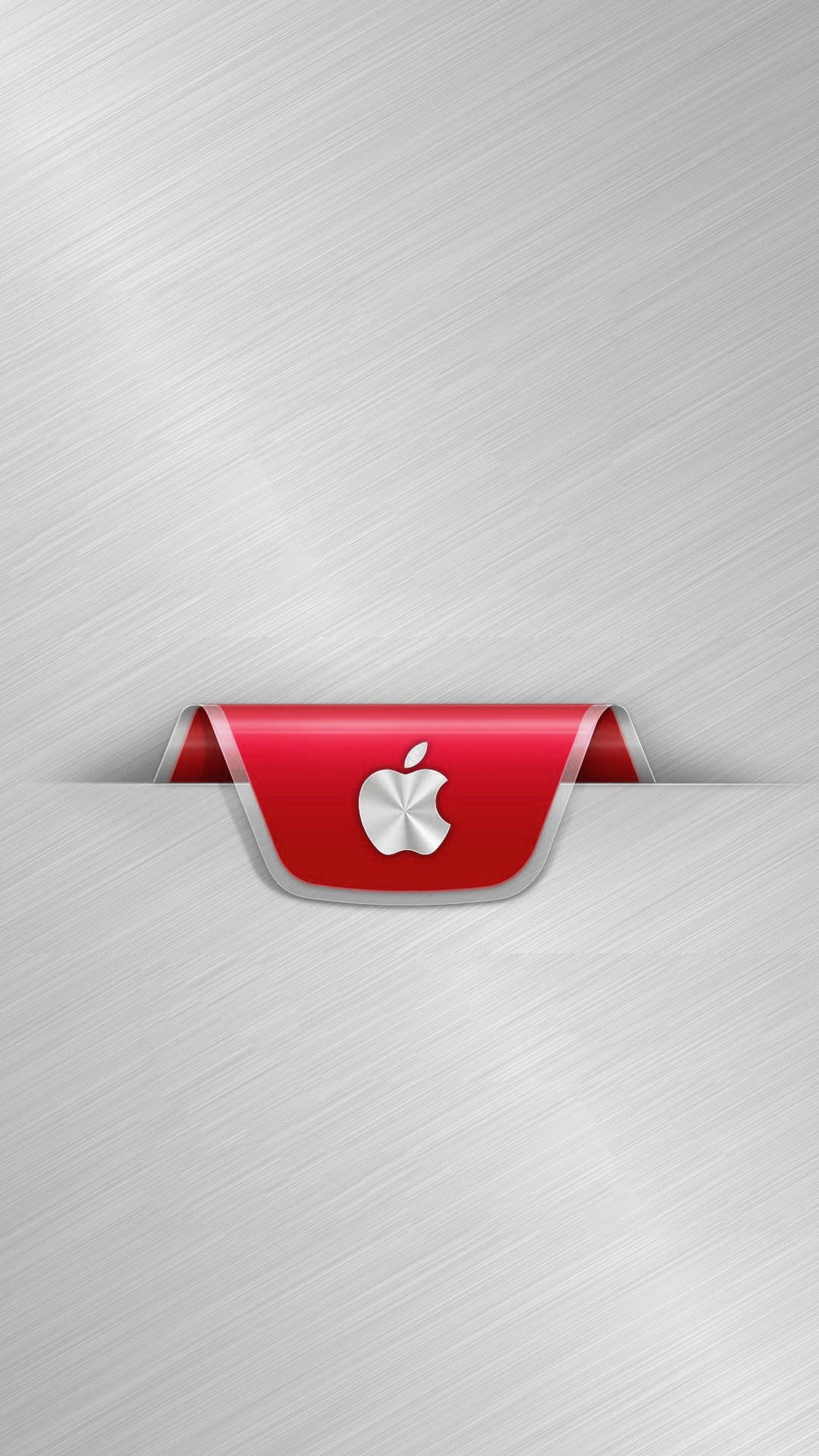 Full Hd Apple In Red Background