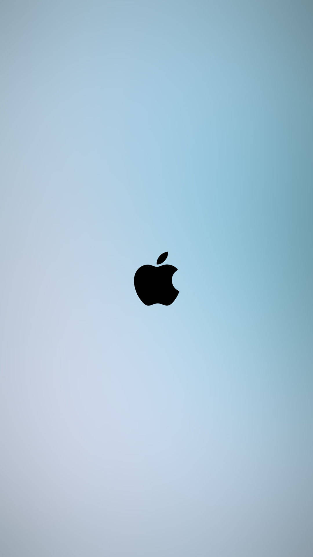 Full Hd Apple On Faded Blue Background