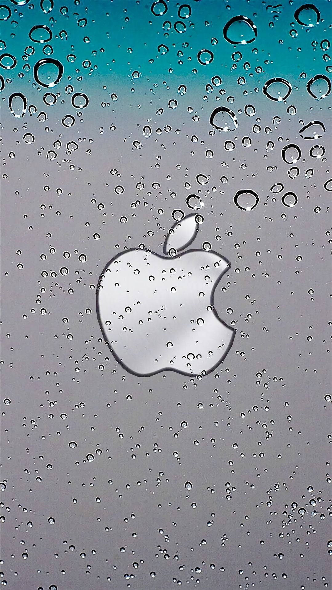 Full Hd Apple With Water Droplets Background