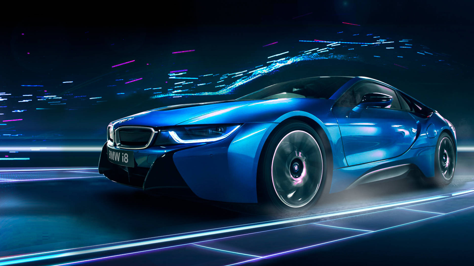 Full Hd Bmw Blue I8 Background