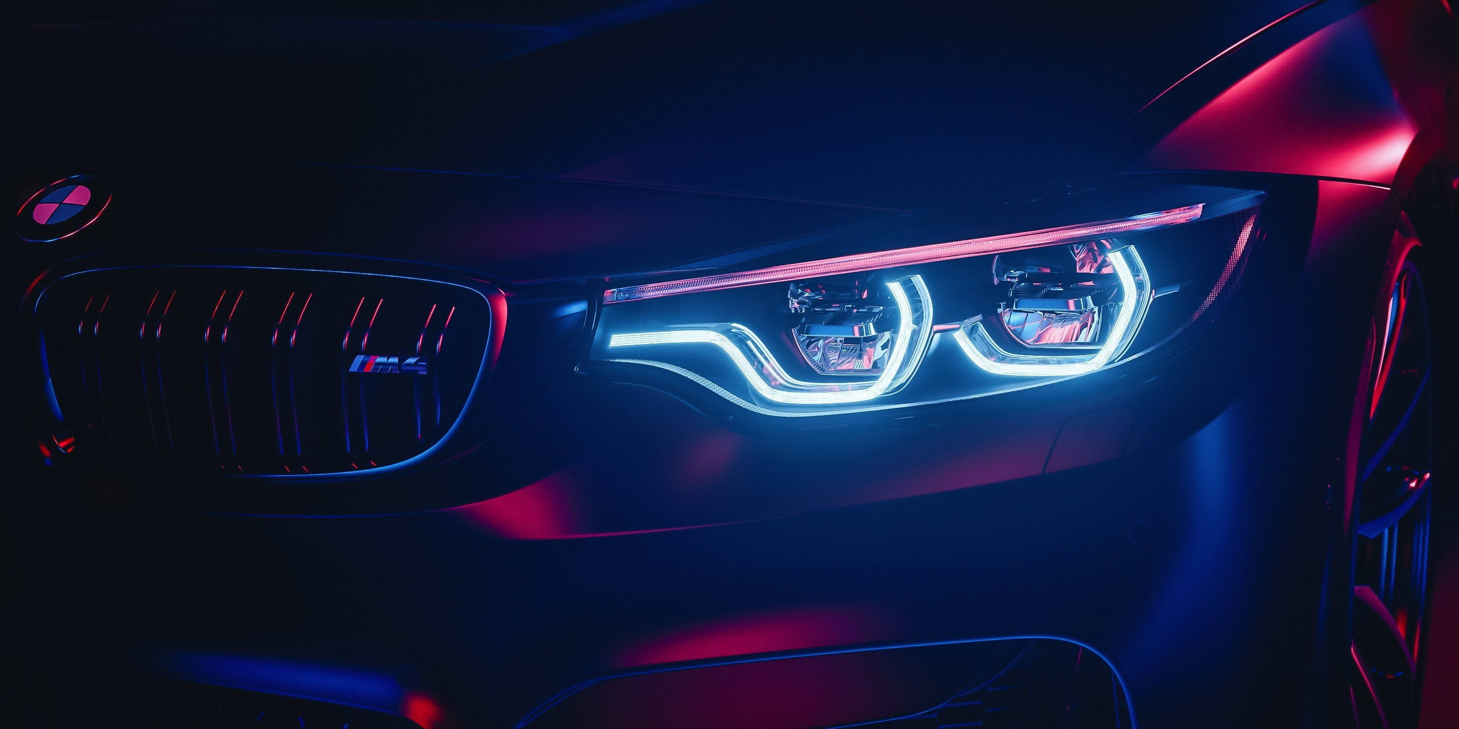 Full Hd Bmw M4 Headlights Background