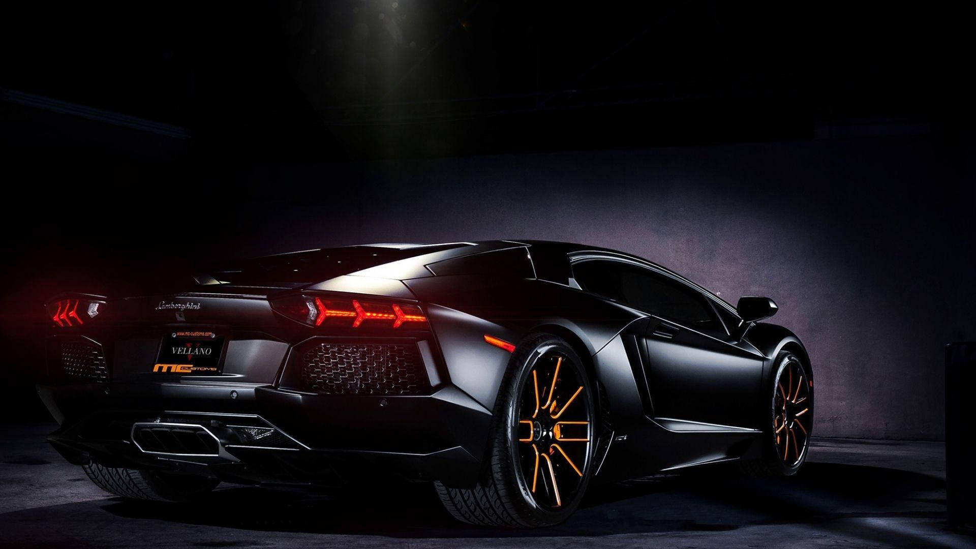 Full Hd Car Black Lamborghini Background