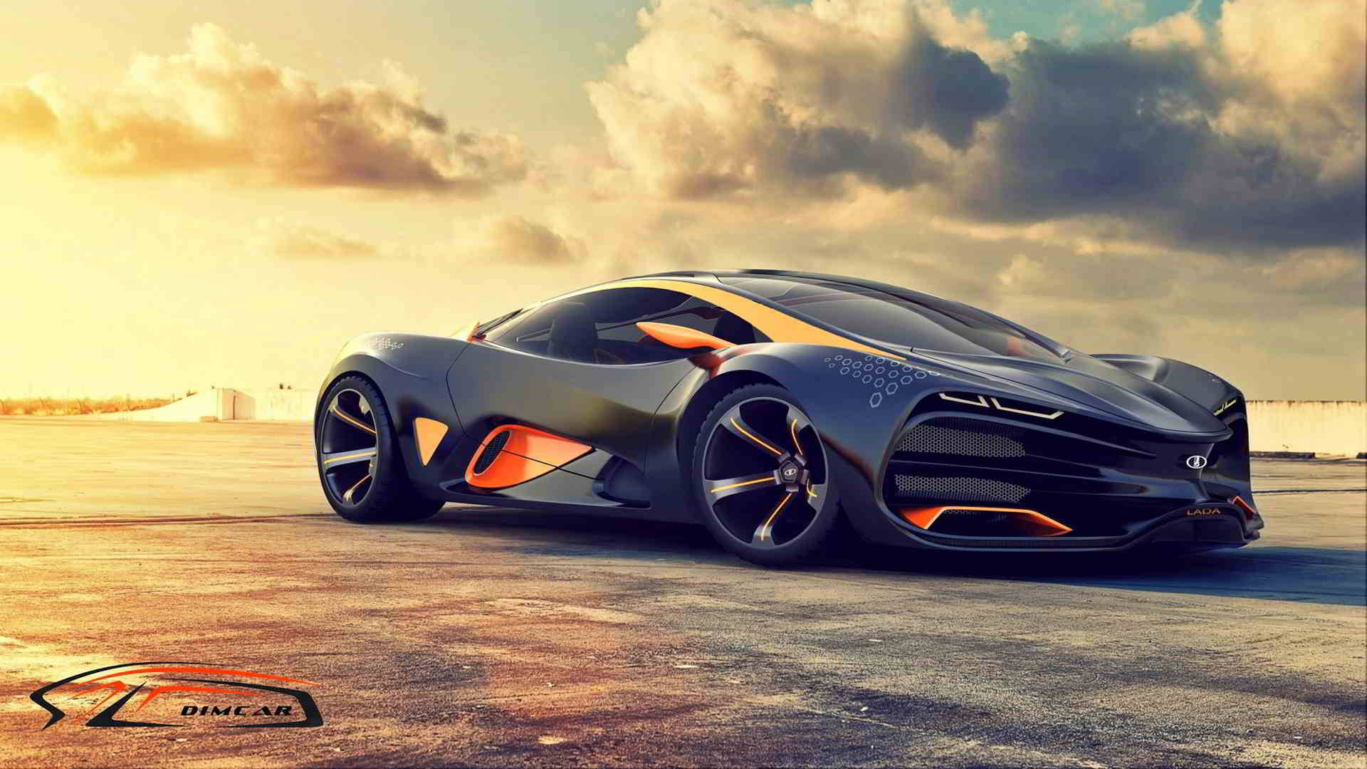 Full Hd Car Futuristic Concept Design Background