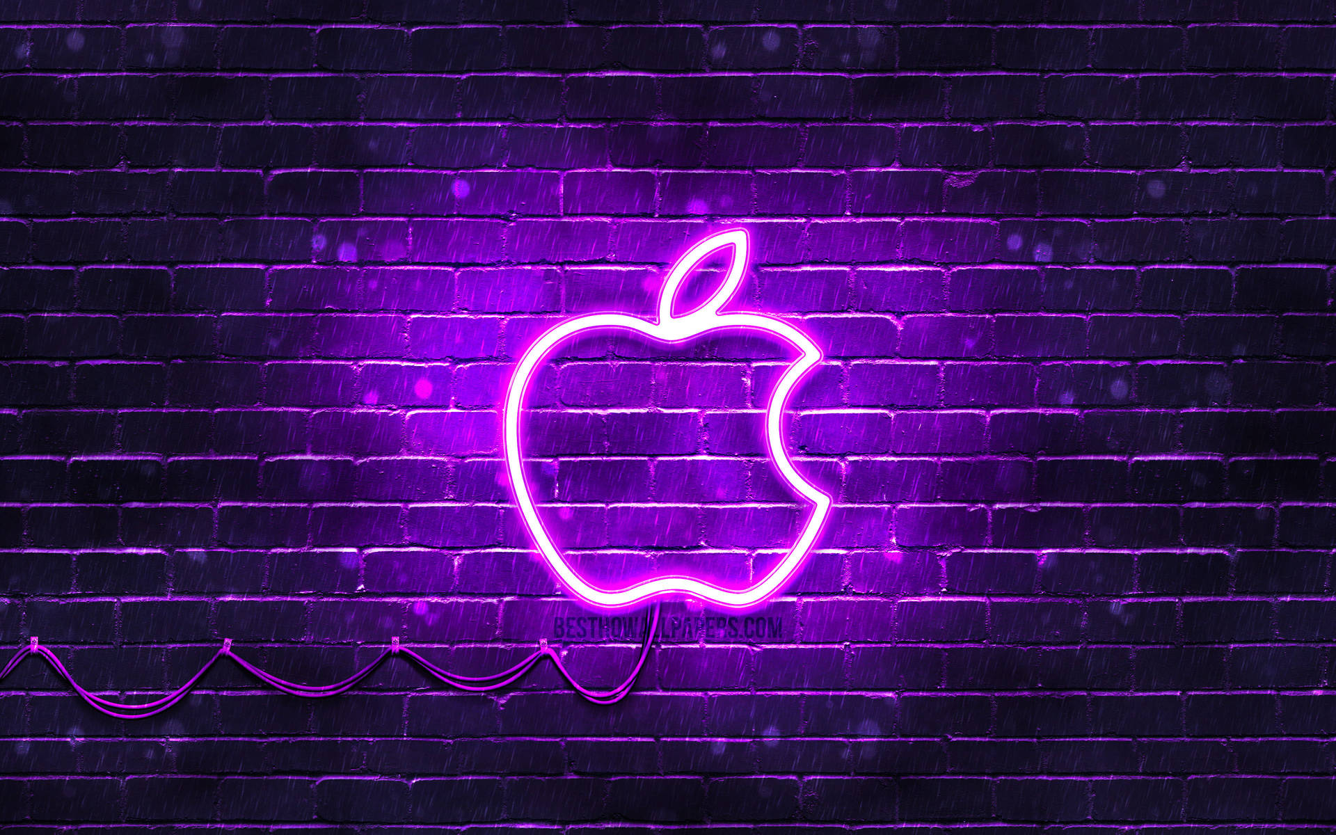 Full Hd Luminous Purple Apple Background