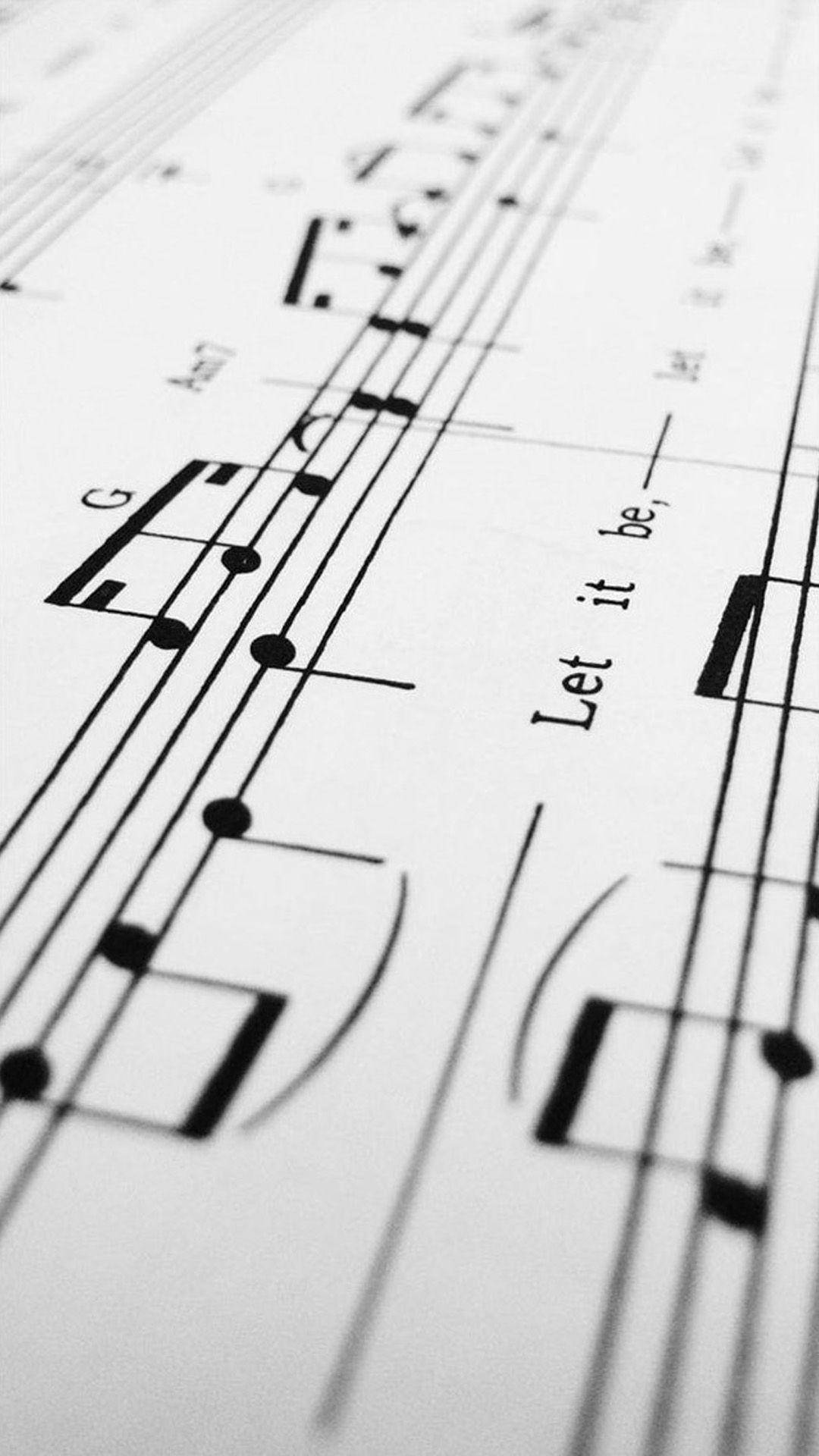 Full Hd Musical Sheets Android Background