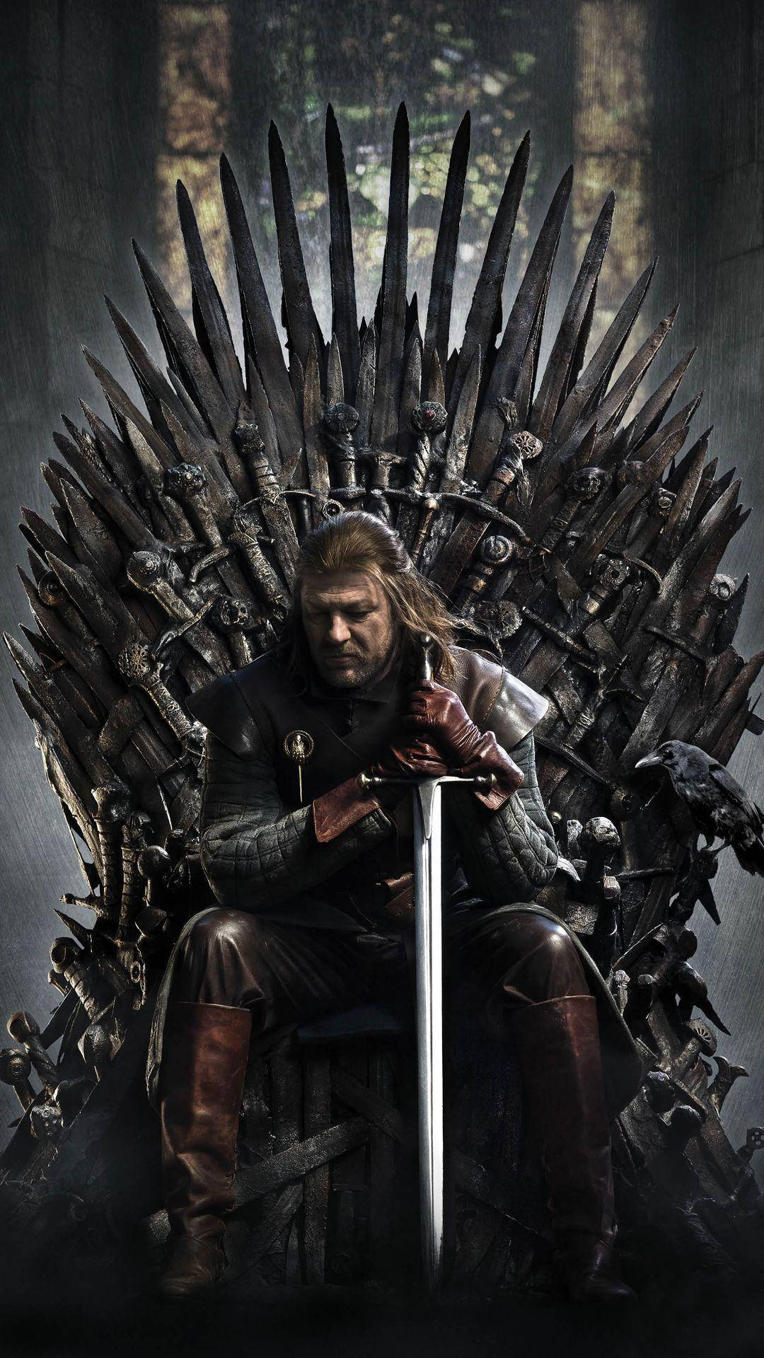 Full Hd Ned Stark On Iron Throne Android