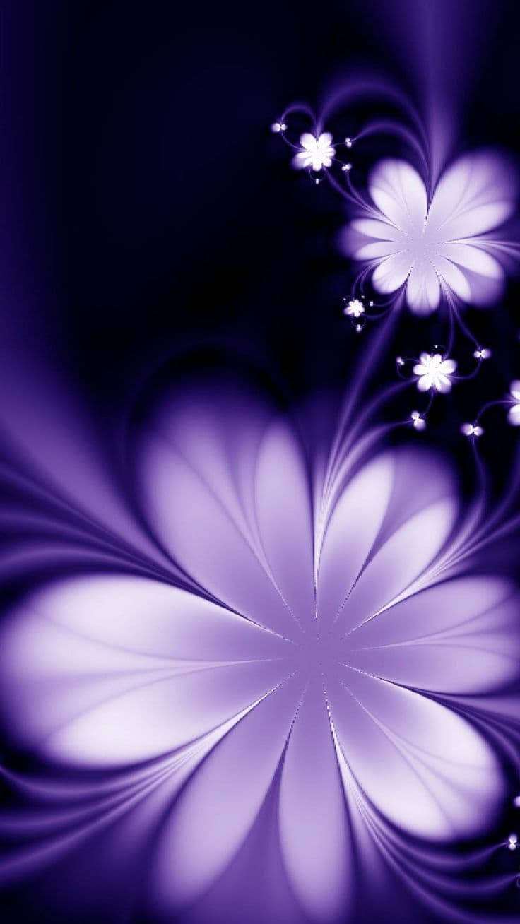 Full Hd Purple Flowers Android Background