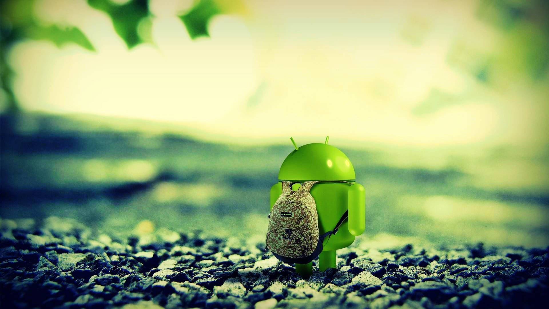 Full Hd Tablet Android Robot Background