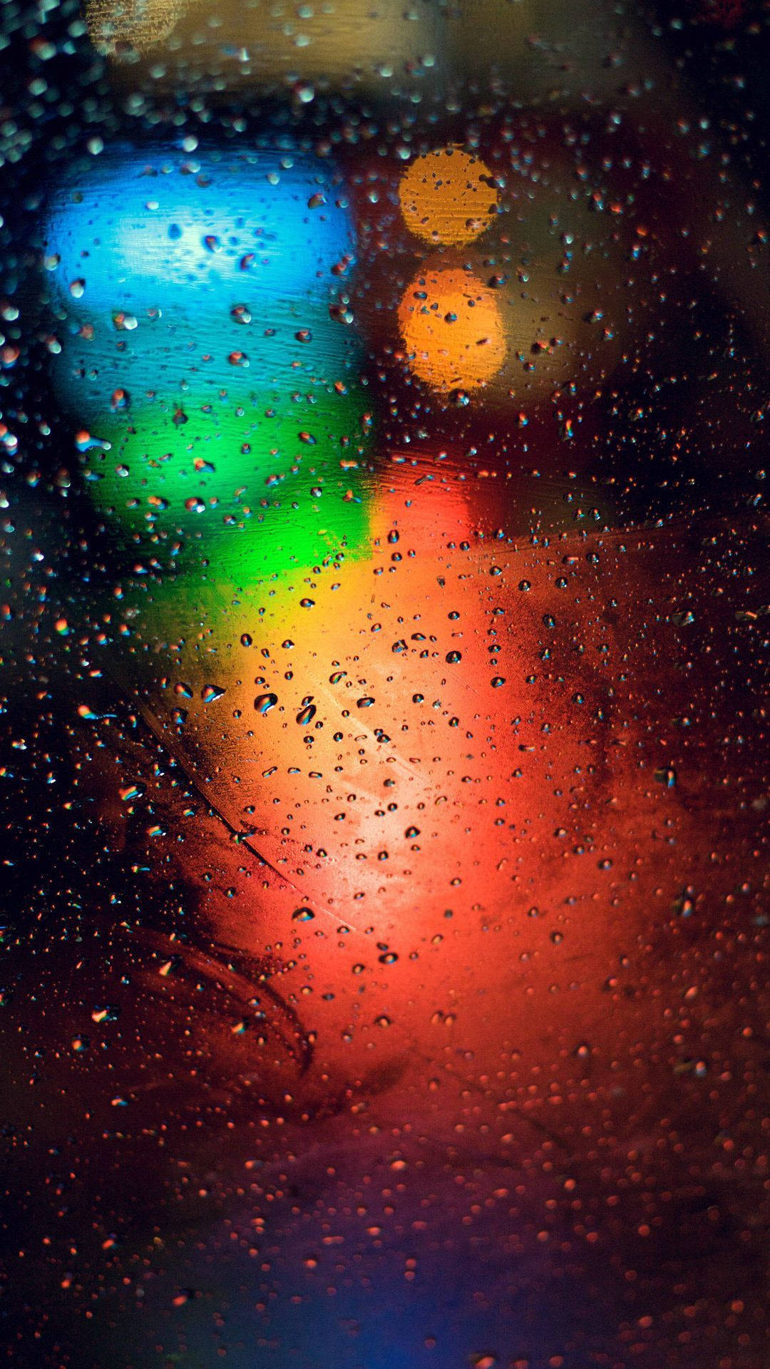 Full Hd Tablet Rainy Window Bokeh Background