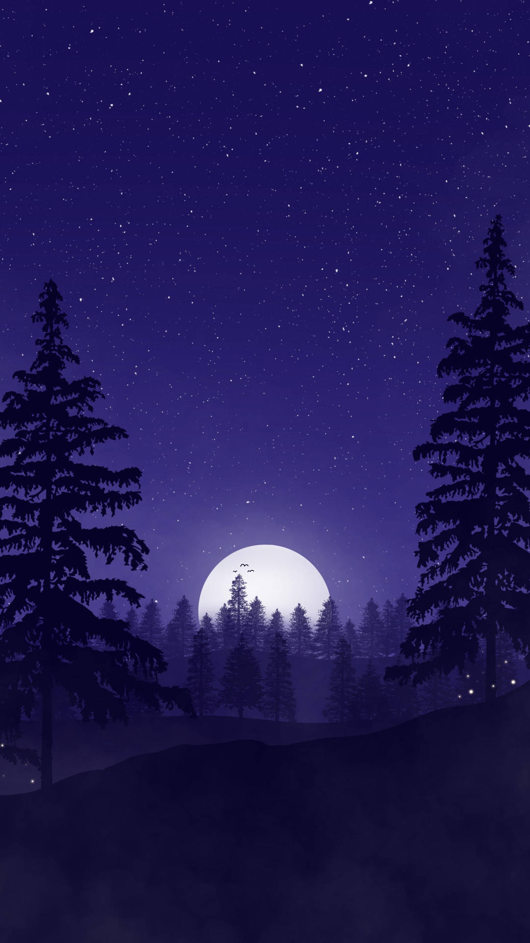 Full Moon Dark Purple Iphone Background