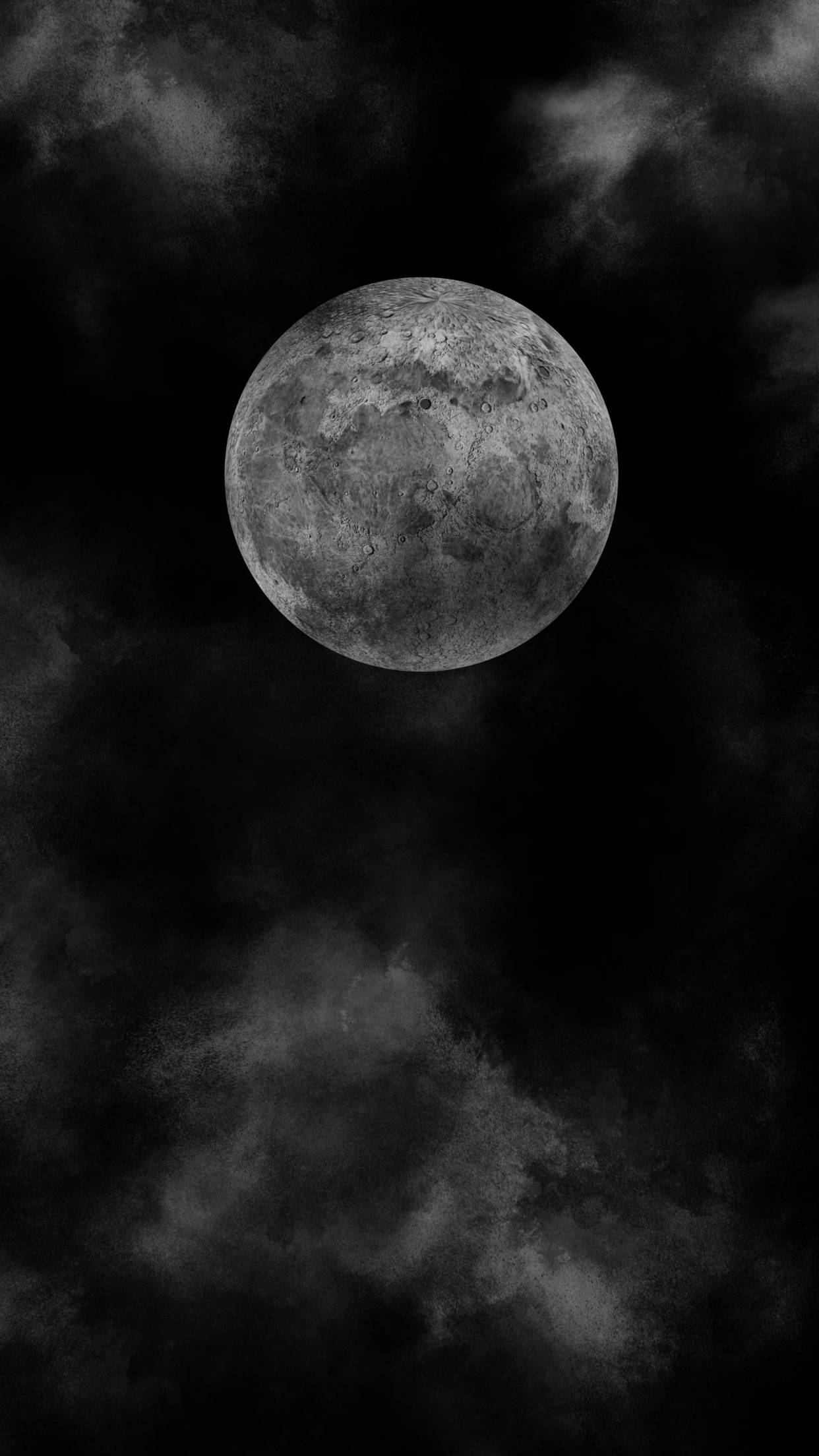 Full Moon On Black Iphone 6 Plus Background