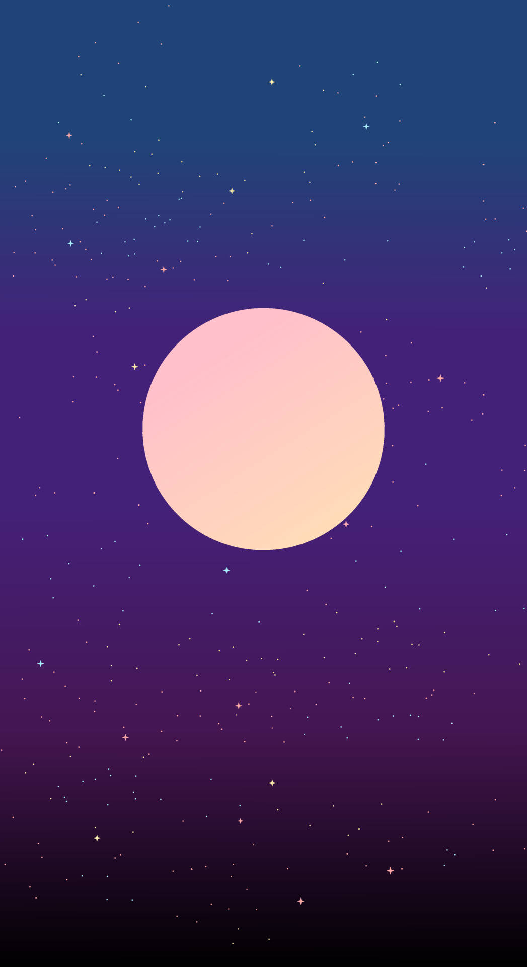 Full Moon On Purple Sky Screen Saver