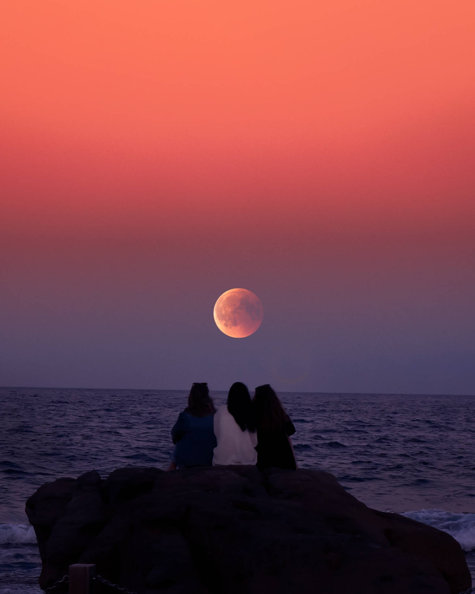 Full Moon Sunset