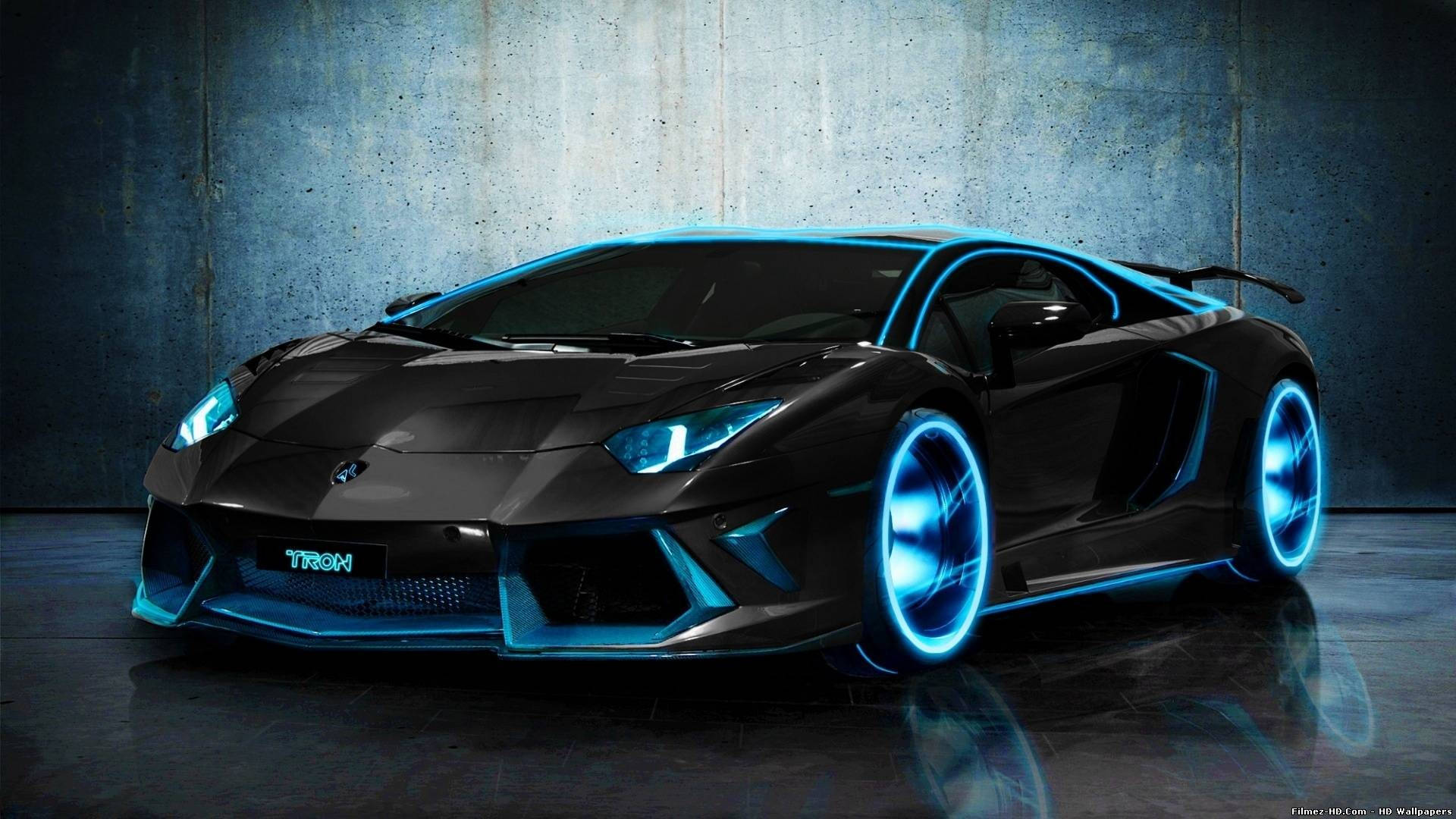 Full Screen Hd Black Lamborghini Background