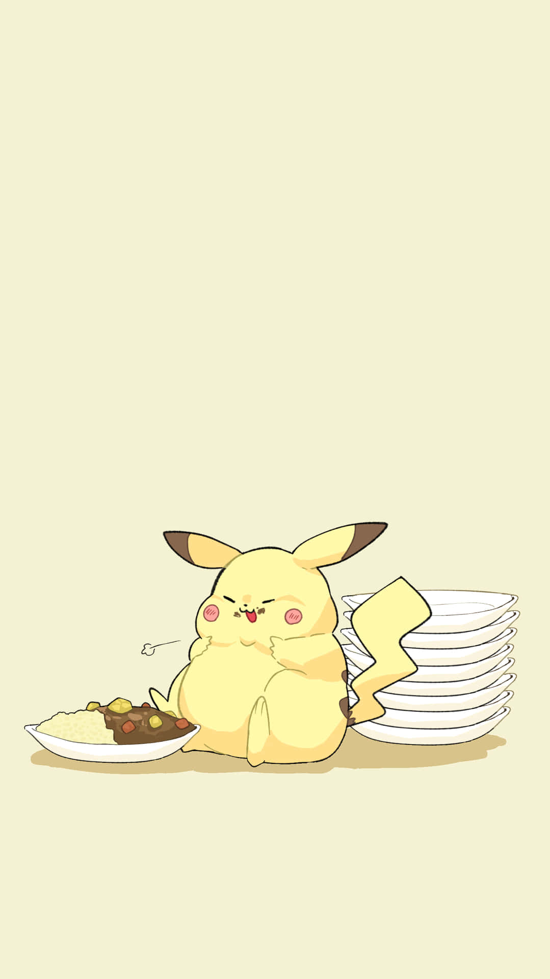 Full Tummy Pikachu Pokemon Aesthetic