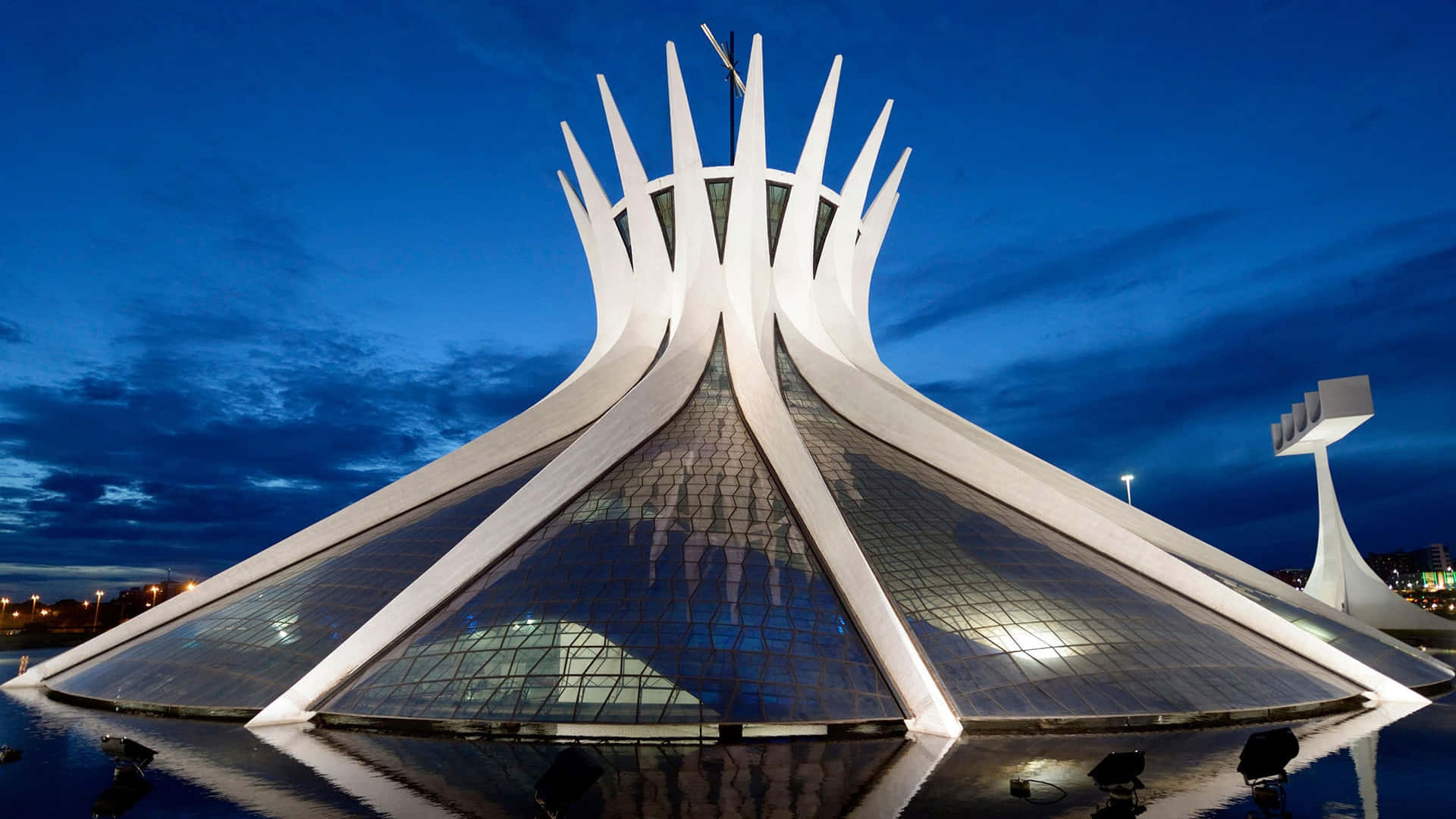 Full View Of Cathedral Of Brasilia Background