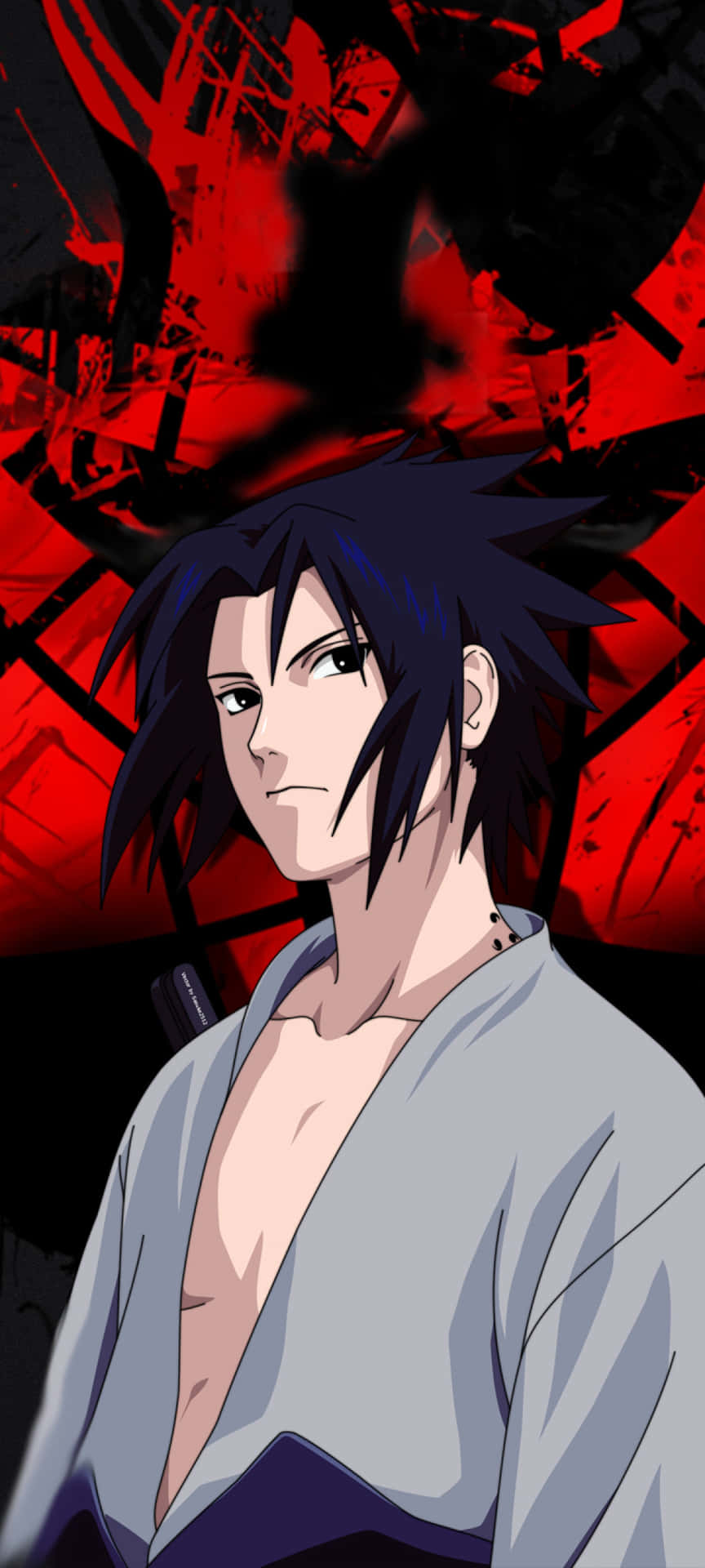 Fully Enjoy The Revolutionary Features Of The All-new Uchiha Iphone Background