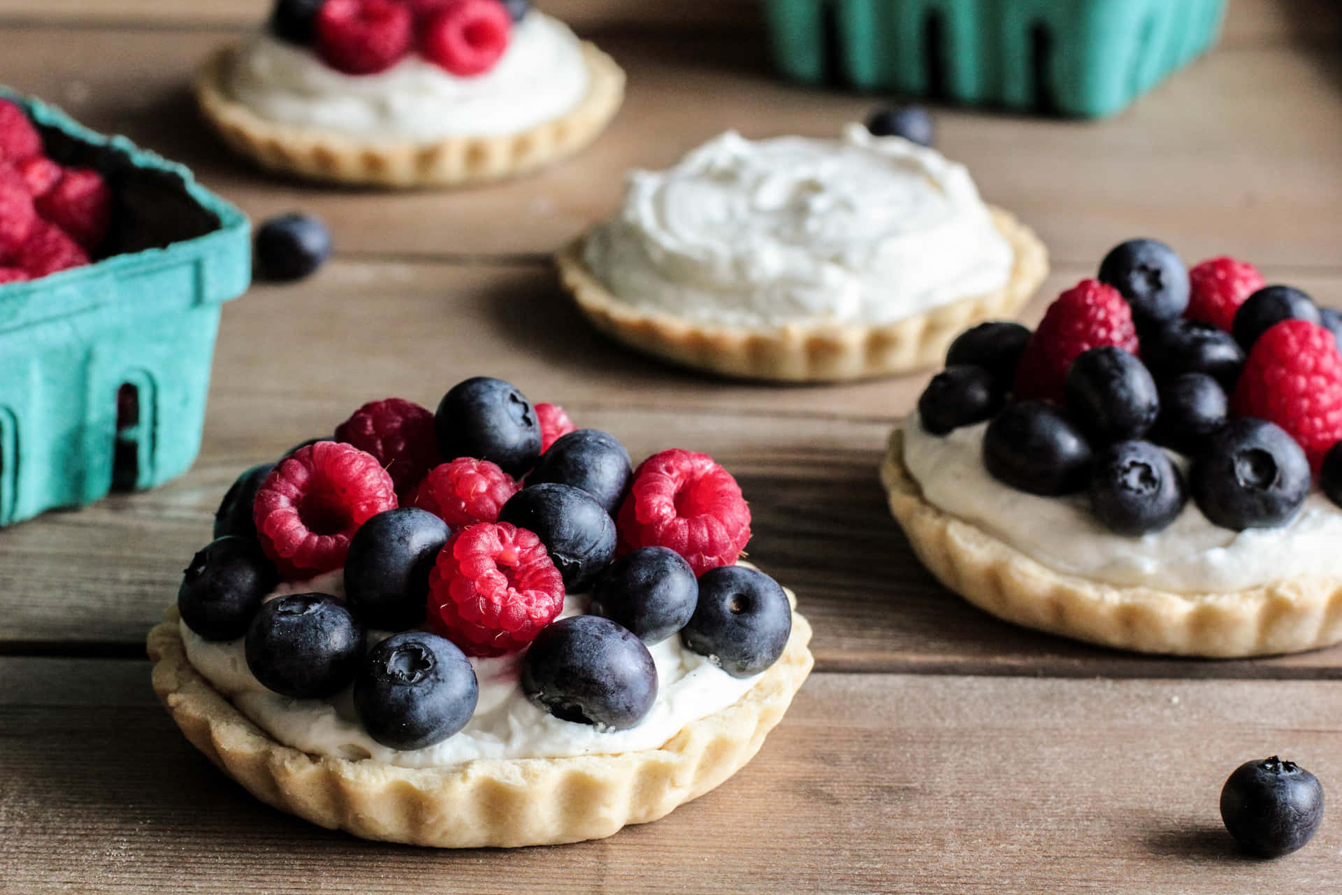 Fully Loade Fruit Tart Background