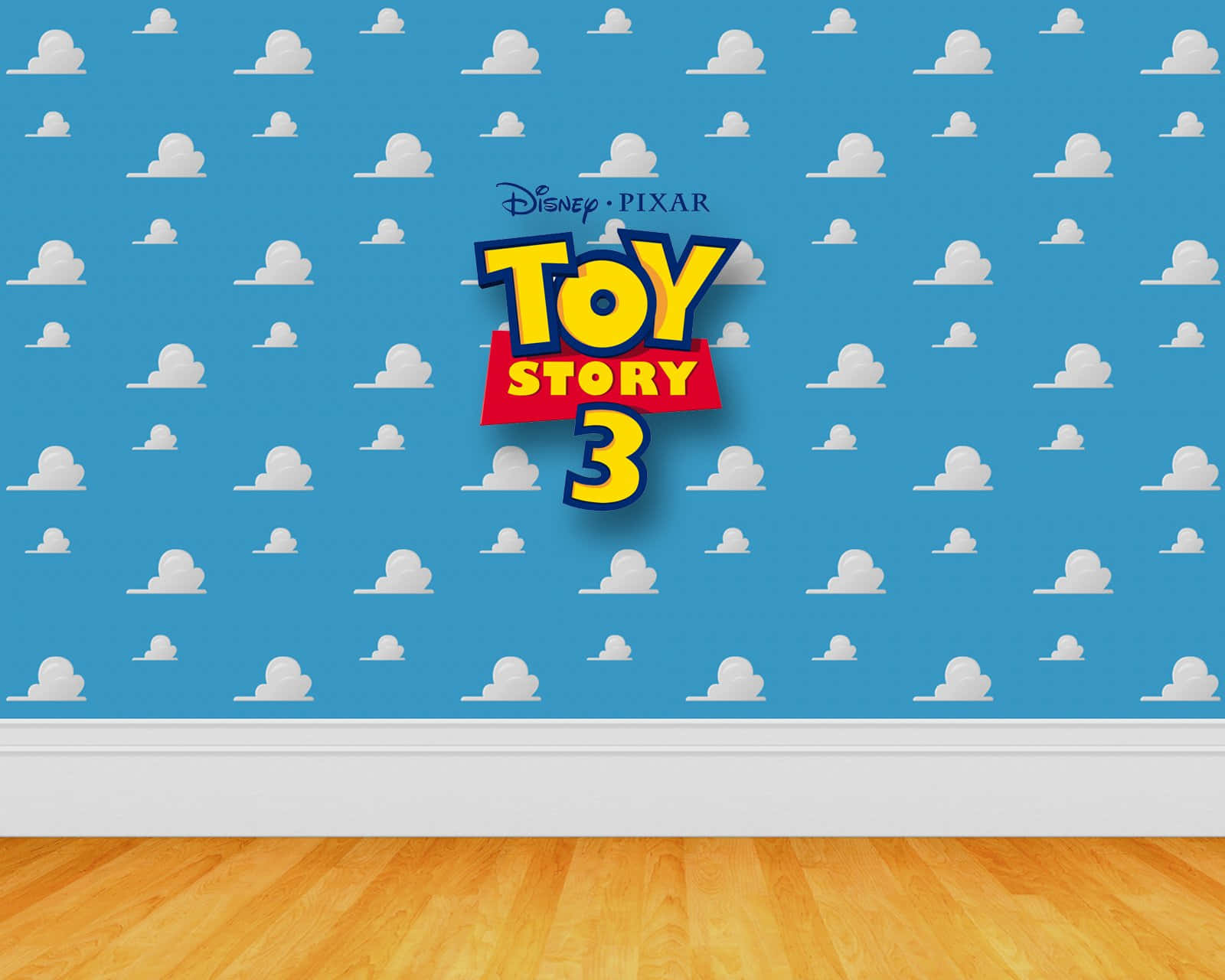 Fun And Blue Skies With Toy Story Cloud Background