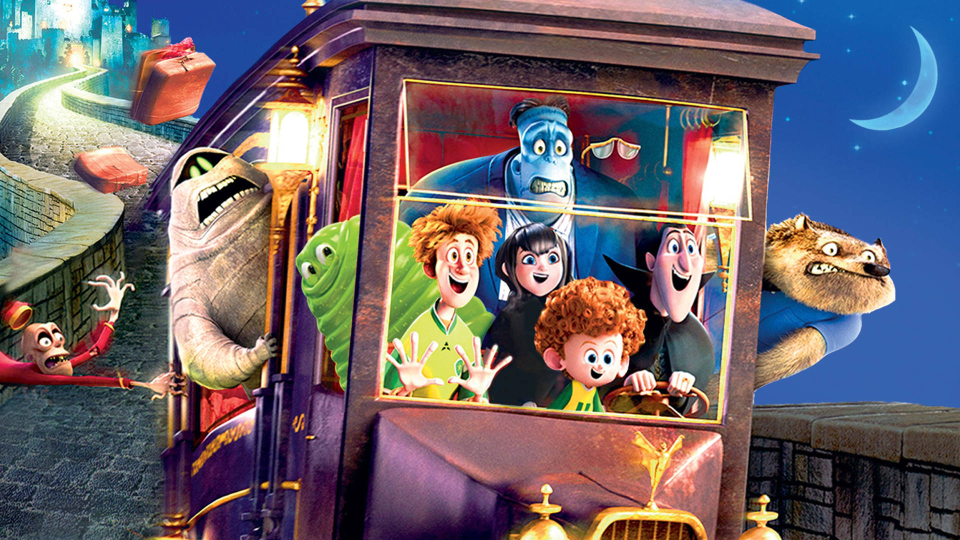 Fun Carriage Ride Hotel Transylvania 2 Background