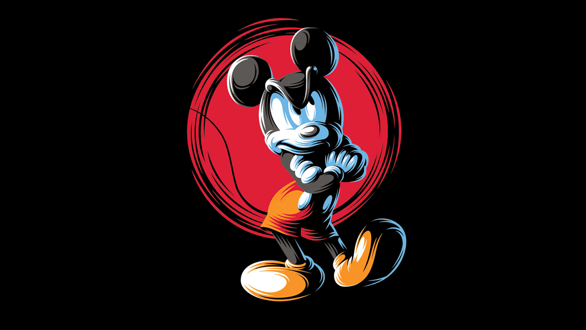 Fun Desktop Wallpaper Featuring Mickey Mouse Background