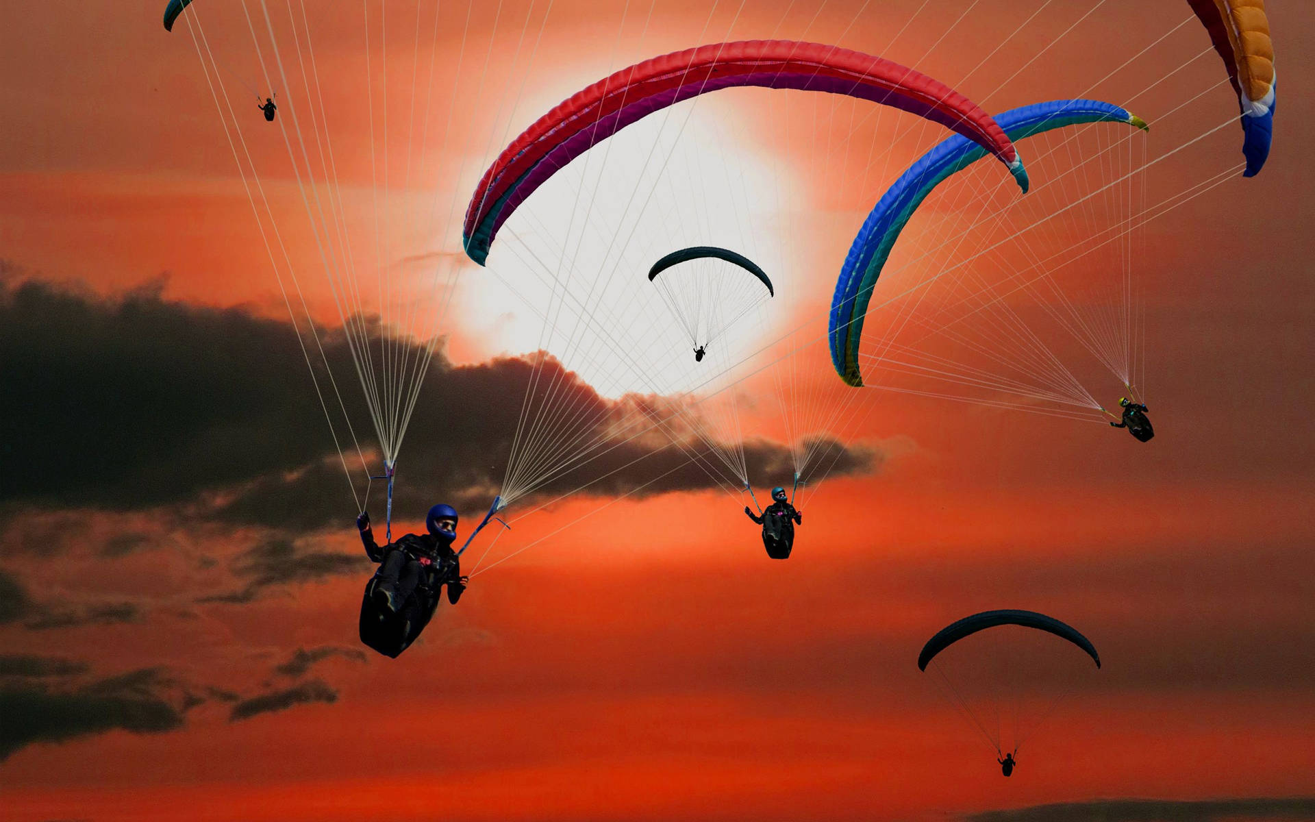 Fun Parasailing Group Background