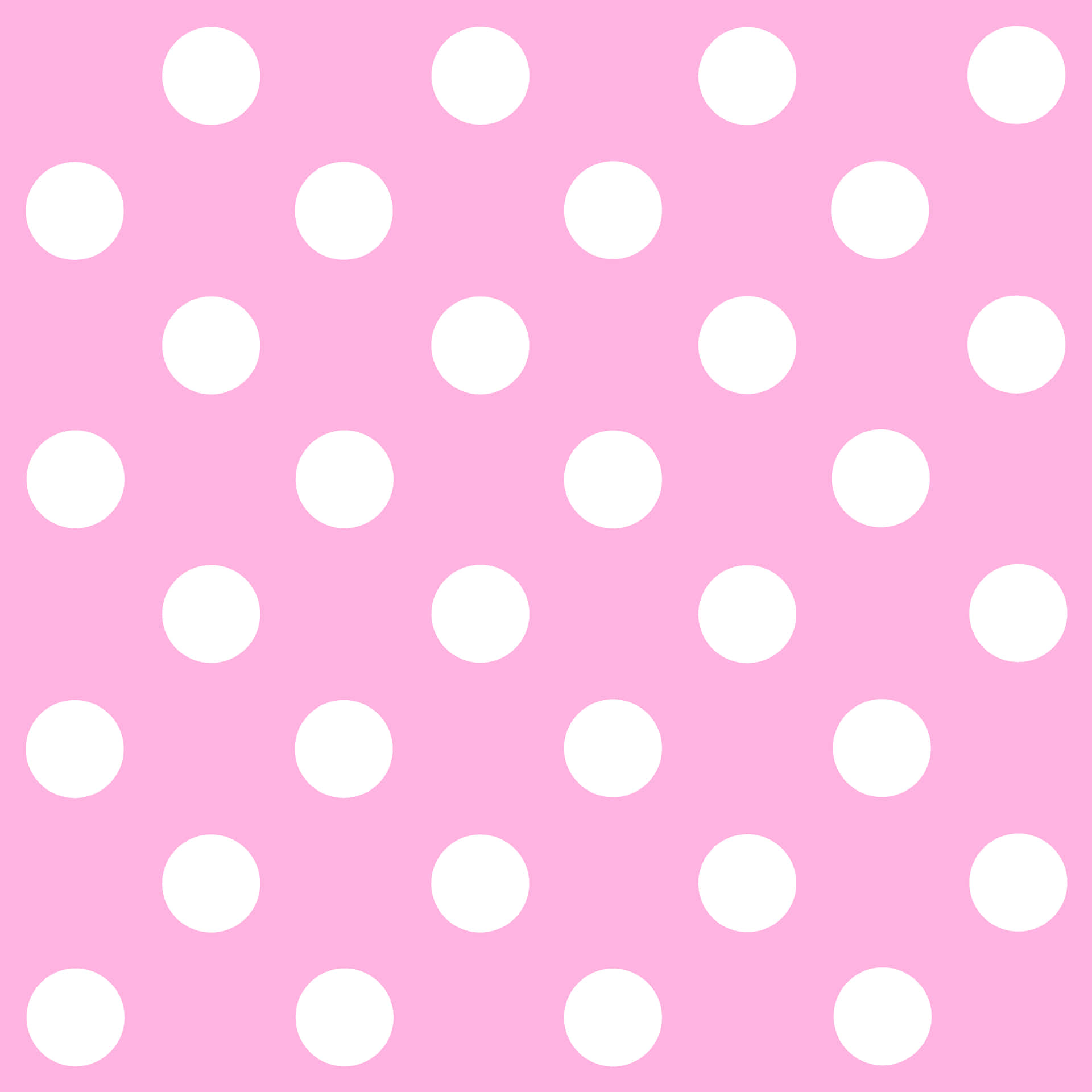 Fun Pink And White Polka Dot Pattern Background