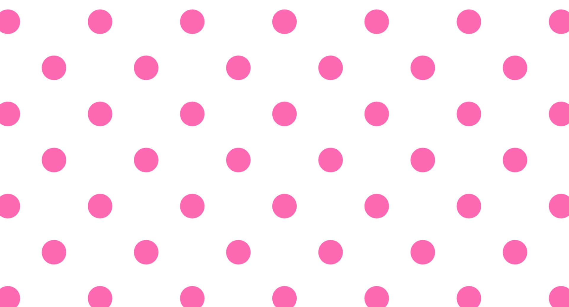 Fun Pink And White Polka Dots Desktop Background