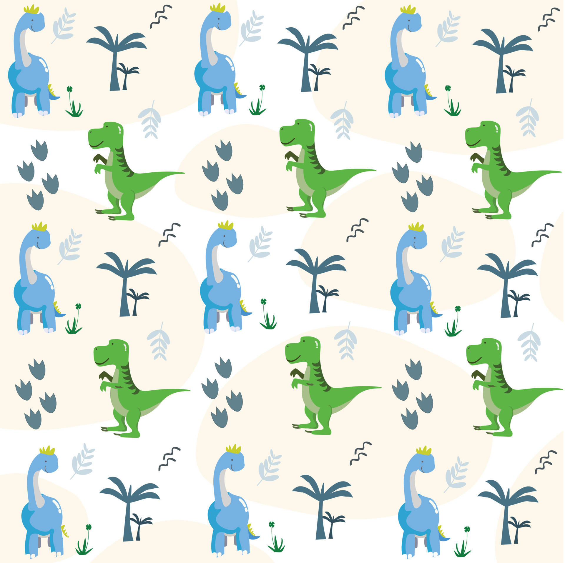 Fun Pink And Yellow Dinosaurs Bring Life To This Cute Pattern Background