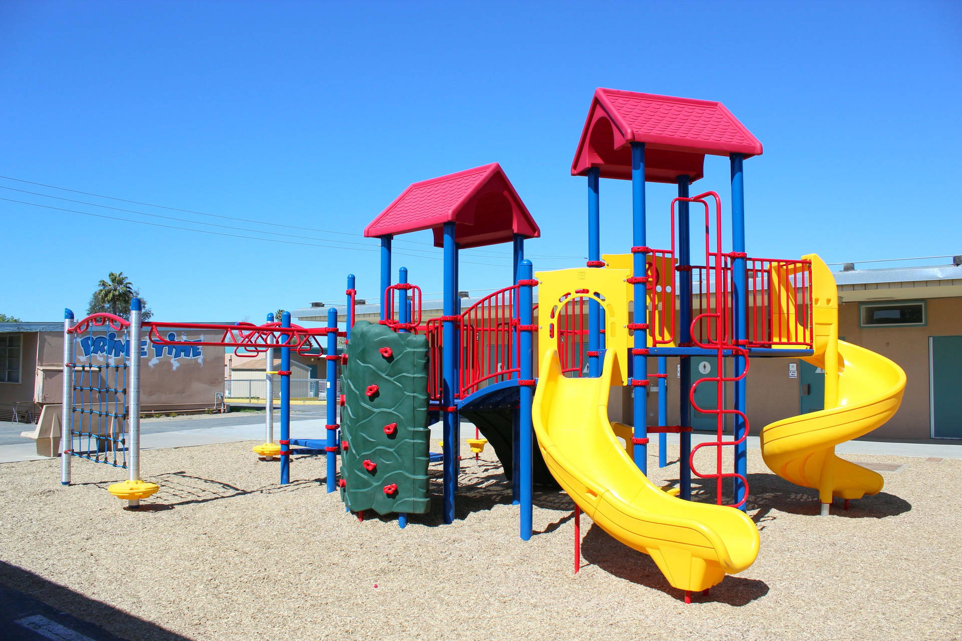 Fun Playground Slides Background