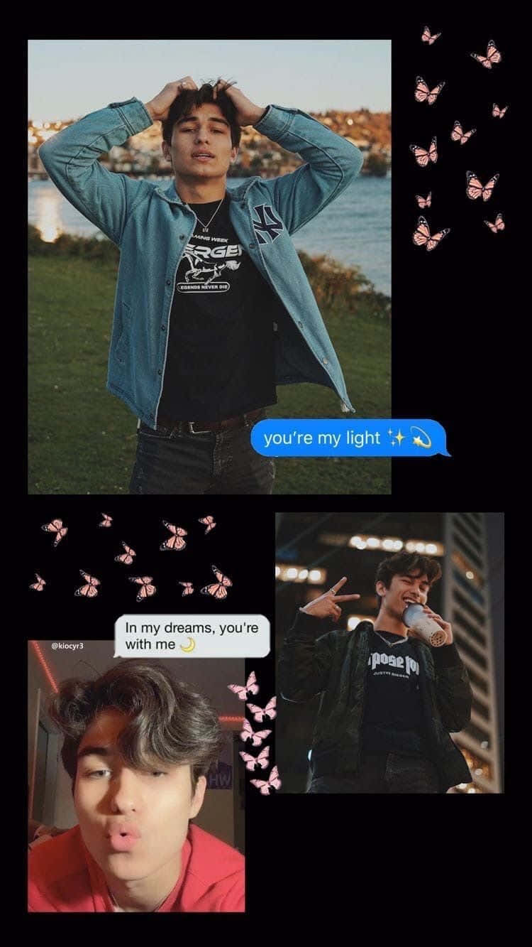 Fun Times And Good Vibes For Teenage Boy Watching The Sunset Background