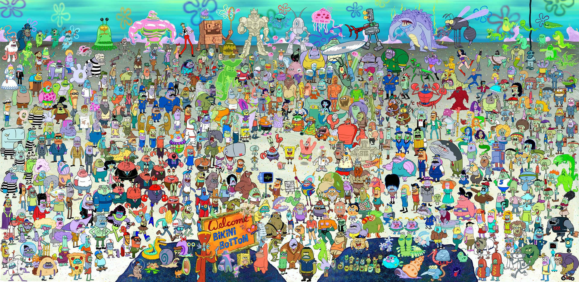 Fun Times With Spongebob And Friends. Background
