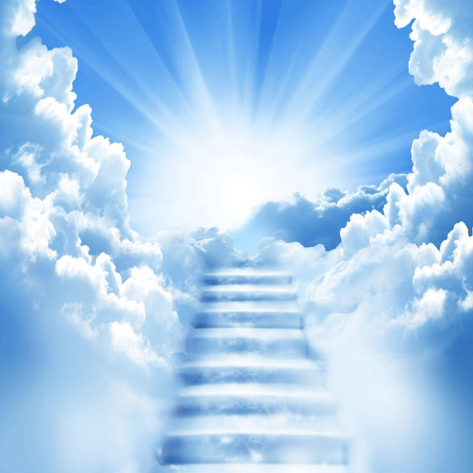 Funeral Blue Sky Stairway Background