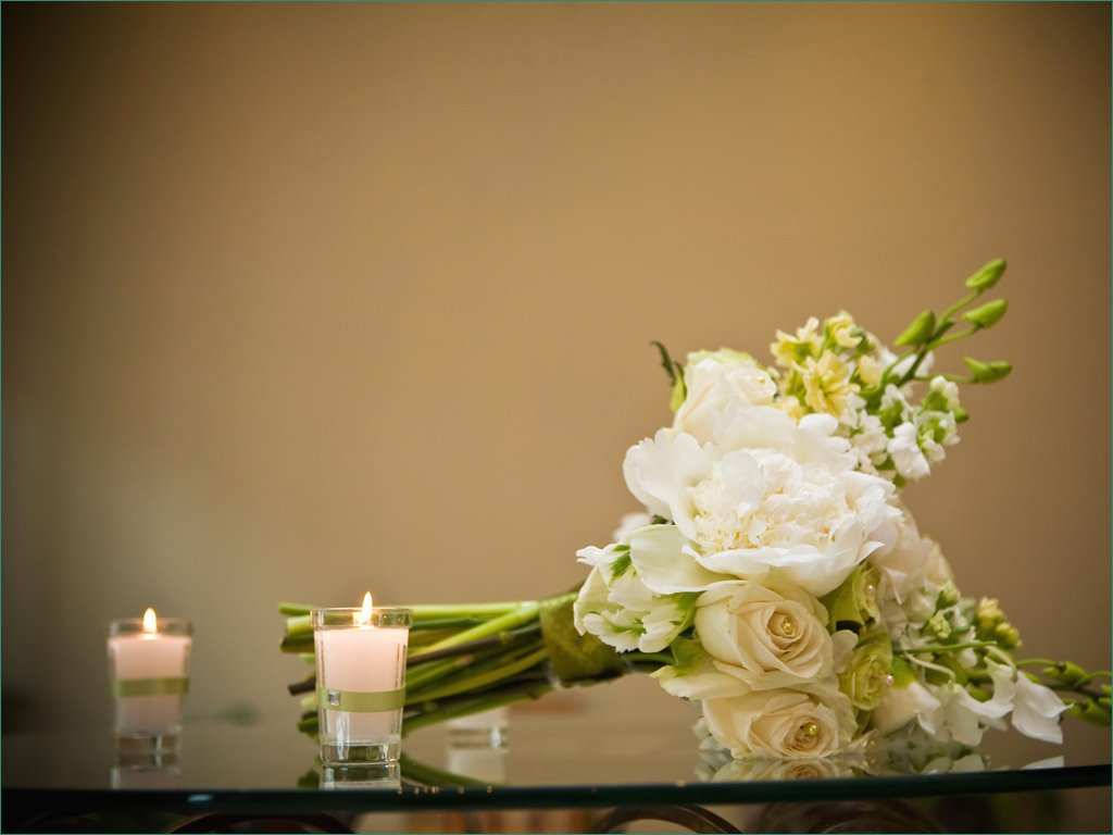 Funeral Flowers And Candles