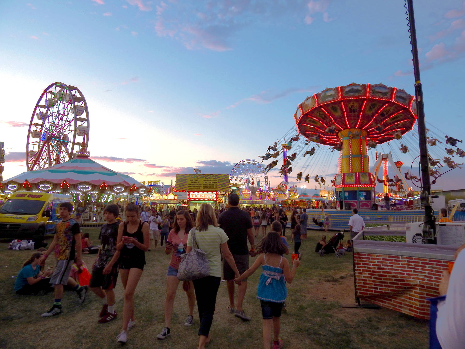 Funfair At Chandler, Arizona Background