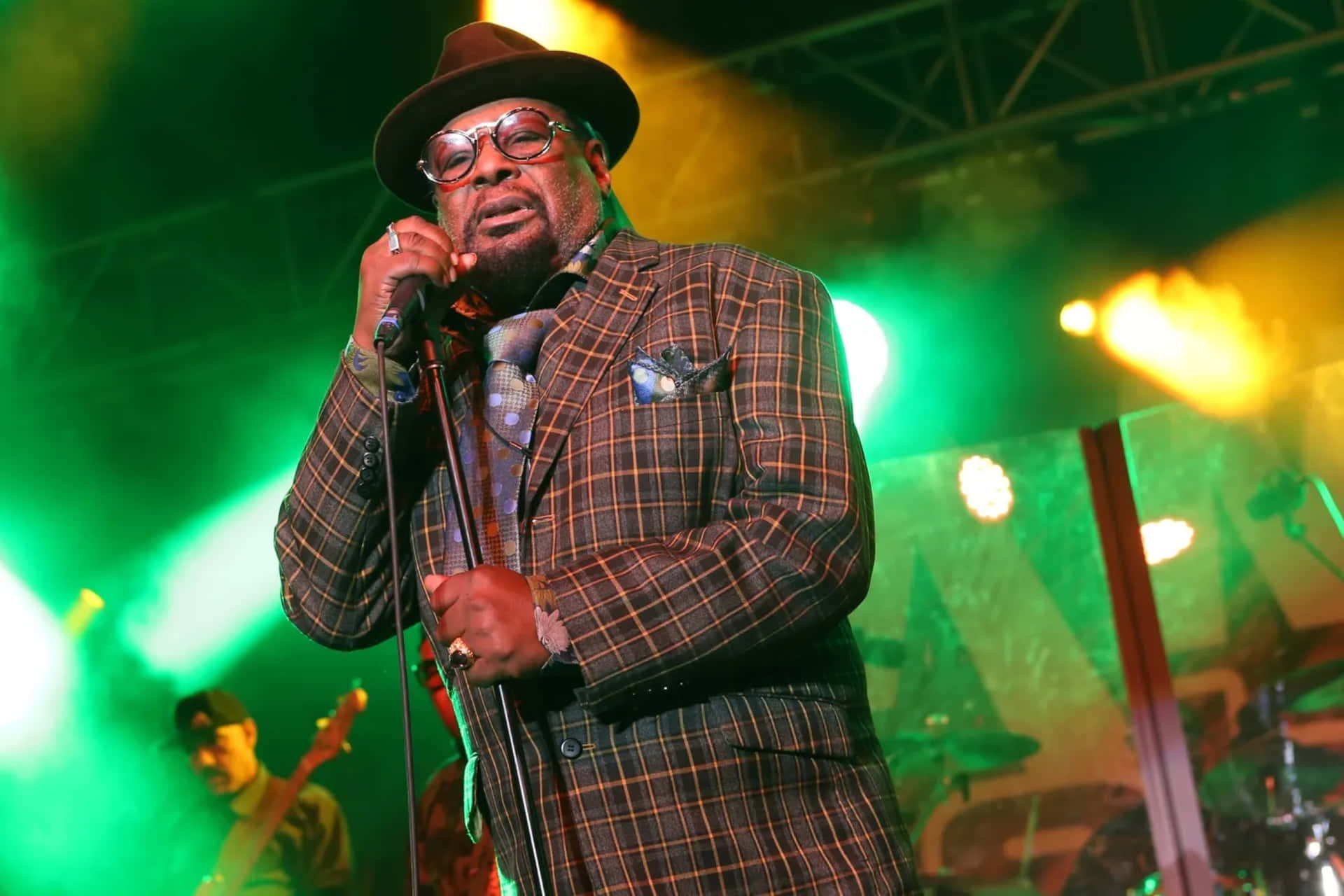 Funk Musician George Clinton Singin On Stage