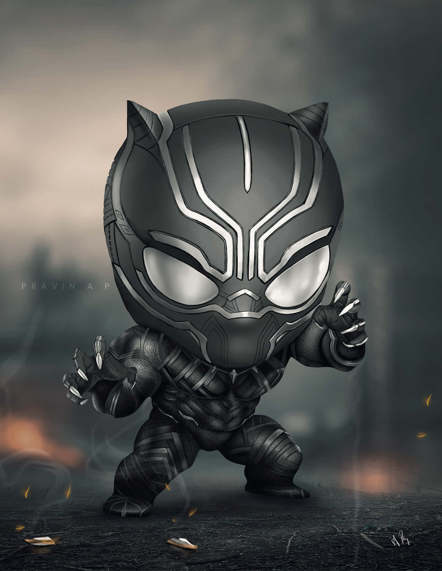 Funko Pop Cute Black Panther